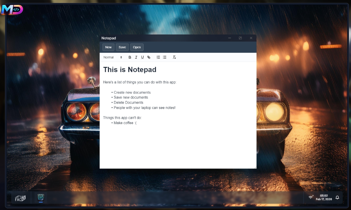 Notepad preview image